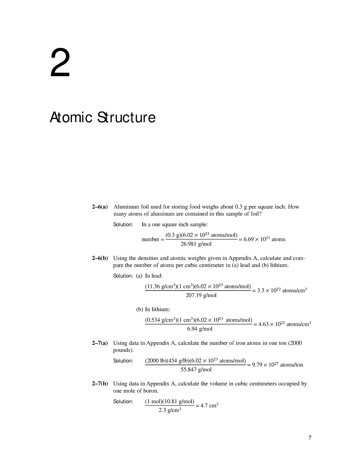 02 Askeland Chap Oke 7 2 Atomic Structure 26(a) Aluminum foil used