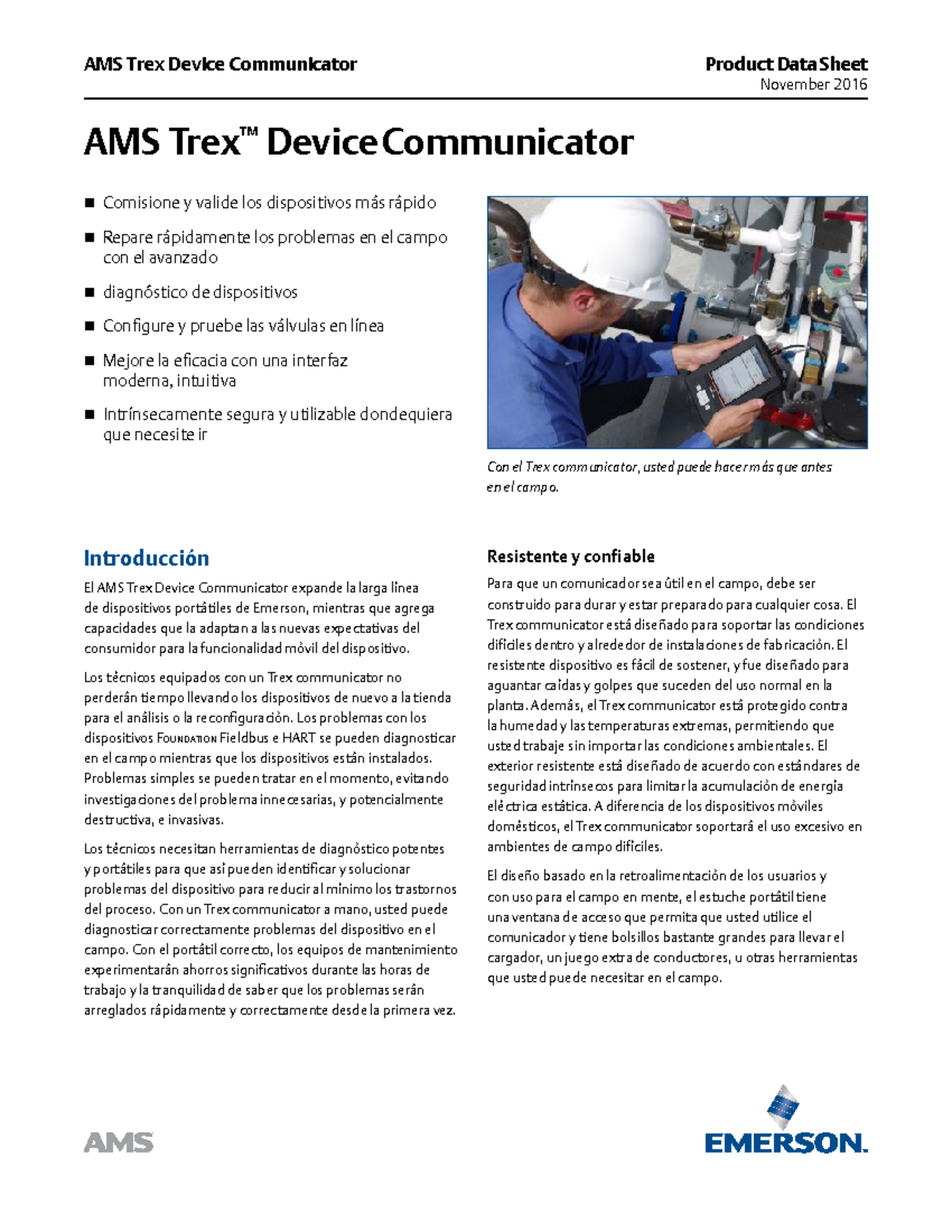 Comunicador Amstrex Emerson - November 2016 AMS Trex Device ...