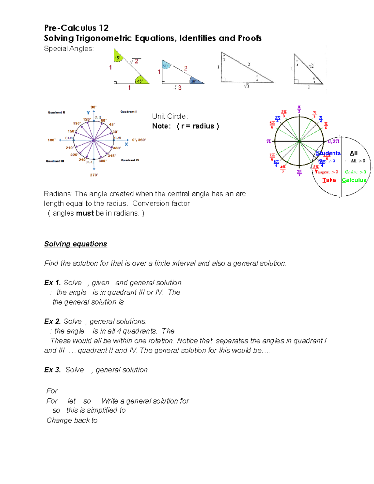 review assignment trigonometric equations and identities