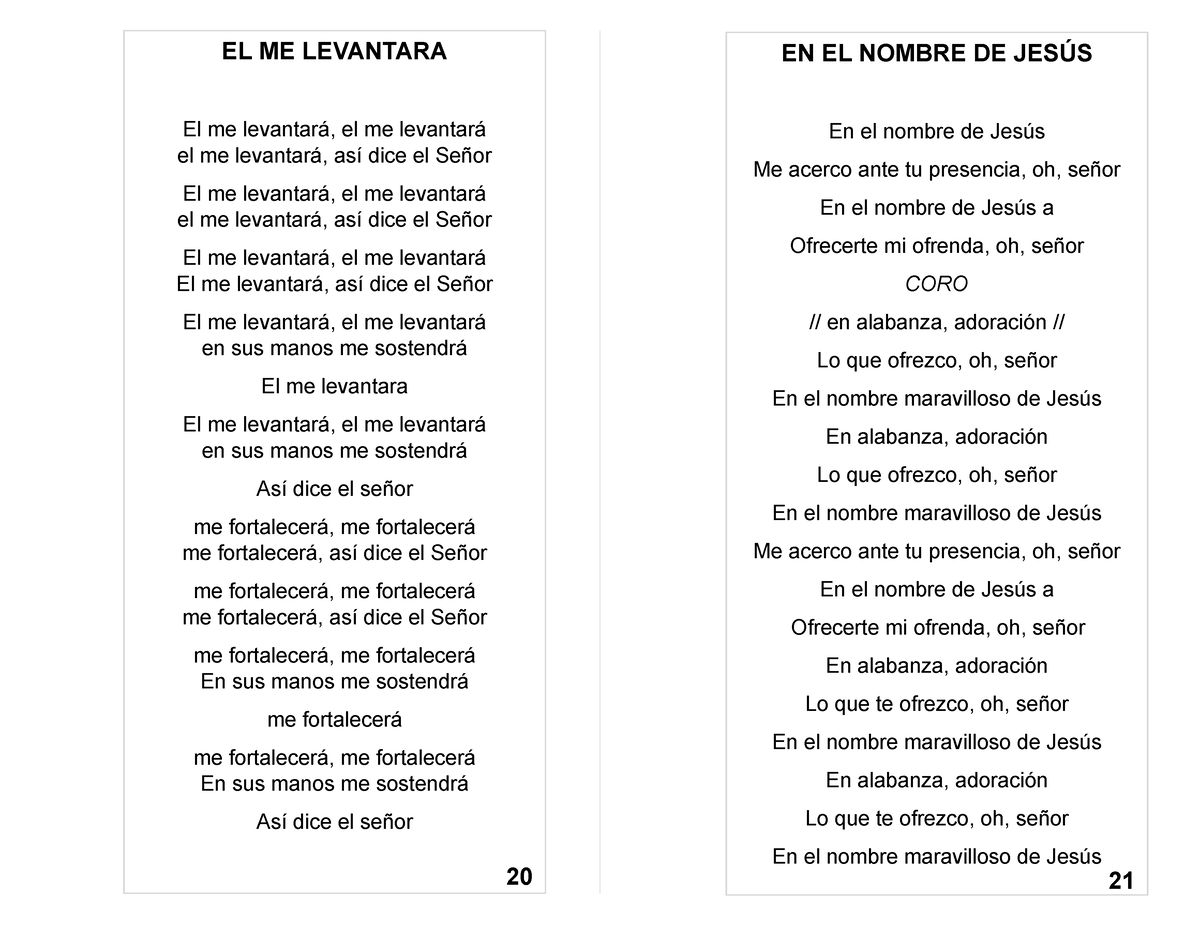 Librito 2 - EL ME LEVANTARA El me levantará, el me levantará el me 