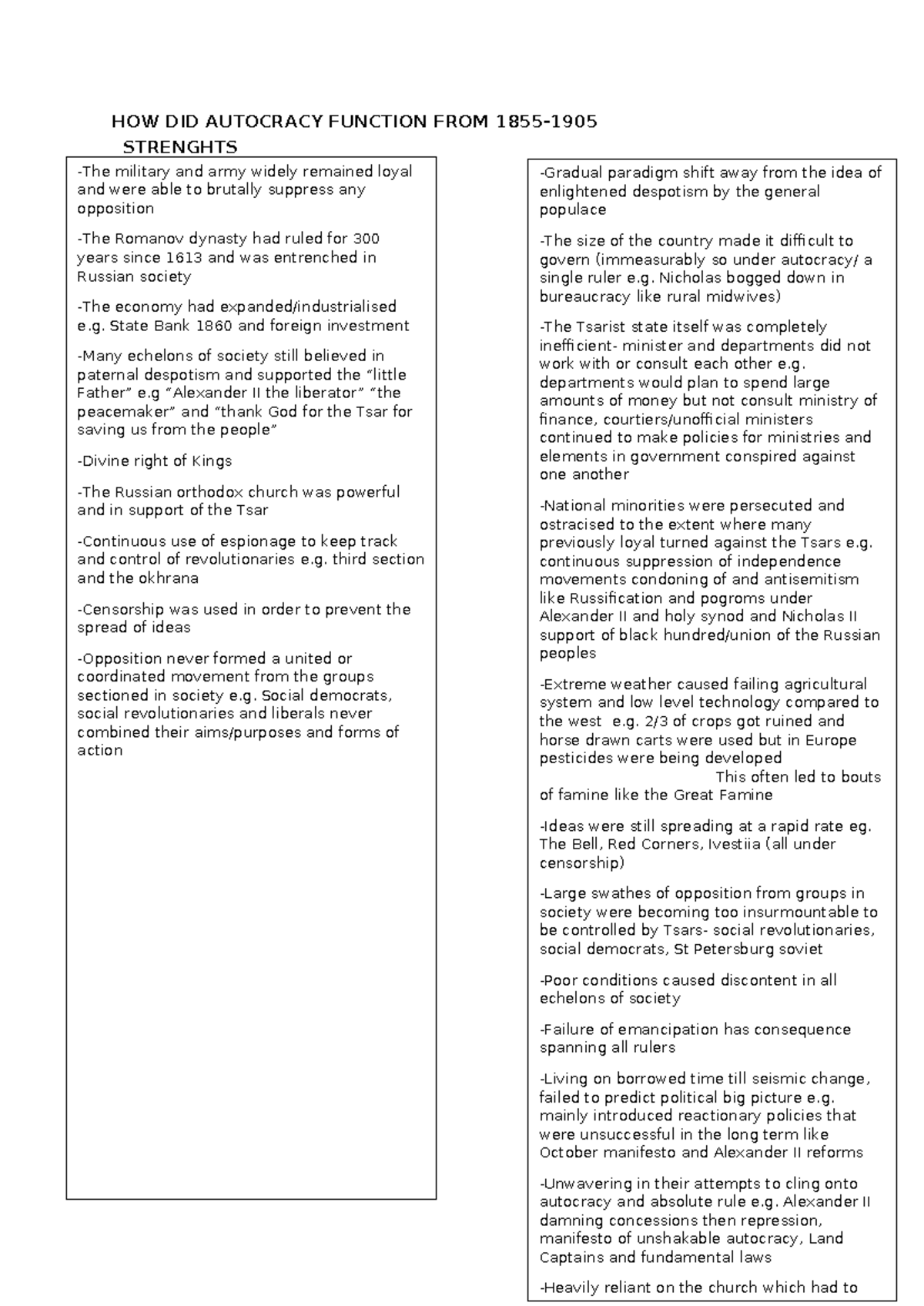 How did autocracy function - HOW DID AUTOCRACY FUNCTION FROM 1855 ...