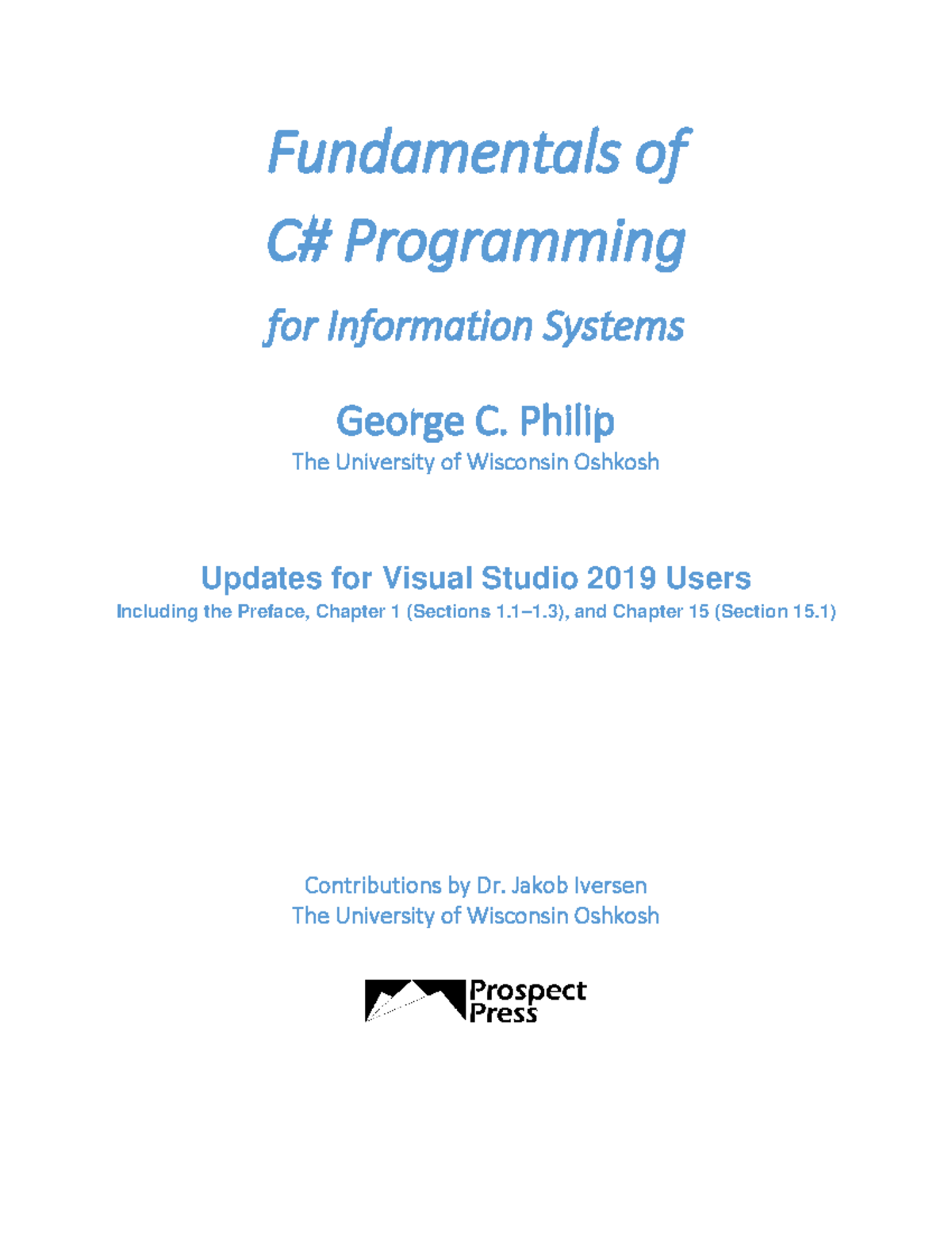 C#book Updates for VS2019 Final - Fundamentals of C# Programming for ...