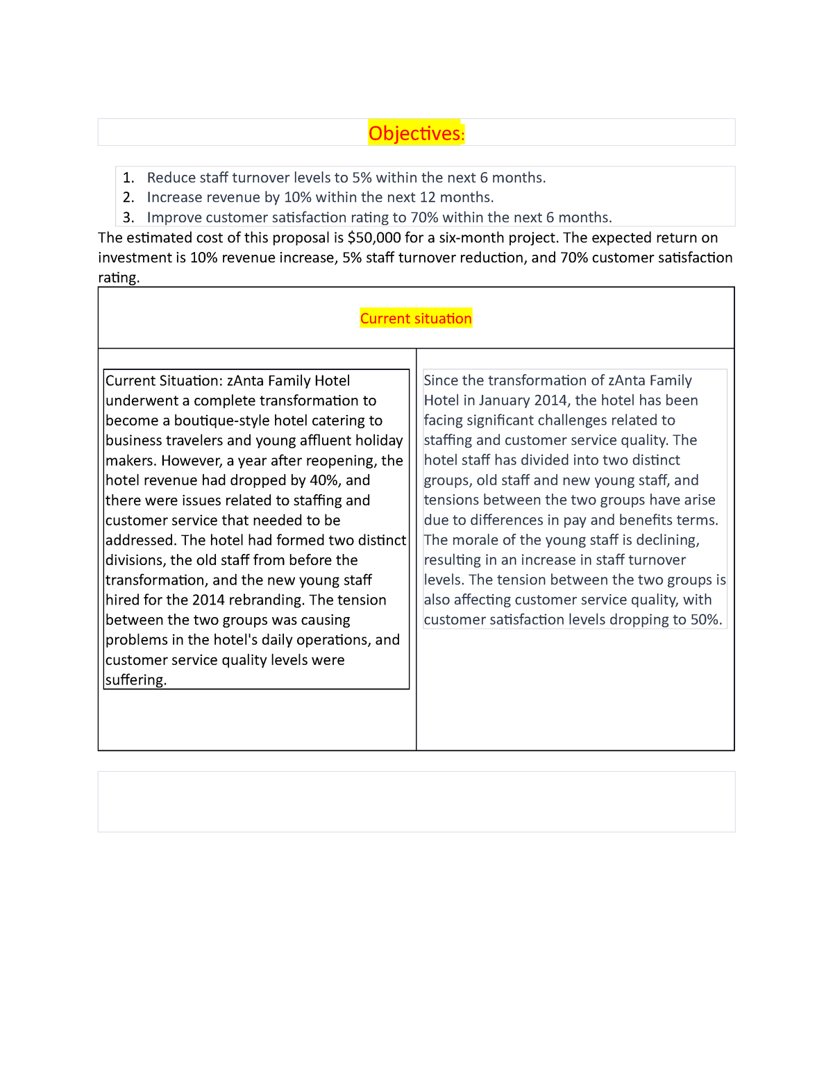 case study strategy and hr planning at the capital hotel