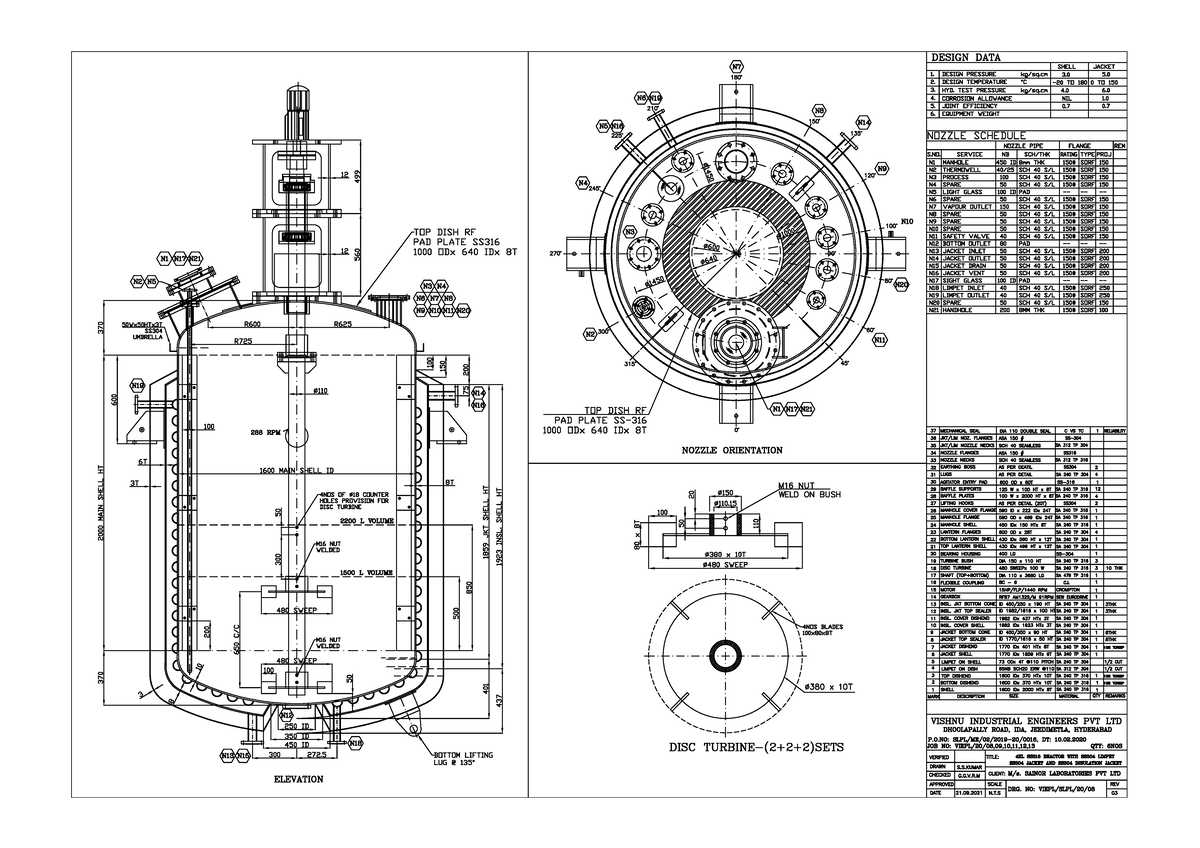 4kl Ss316 Reactor (pbt)-model - Mechanical Engineering - Studocu