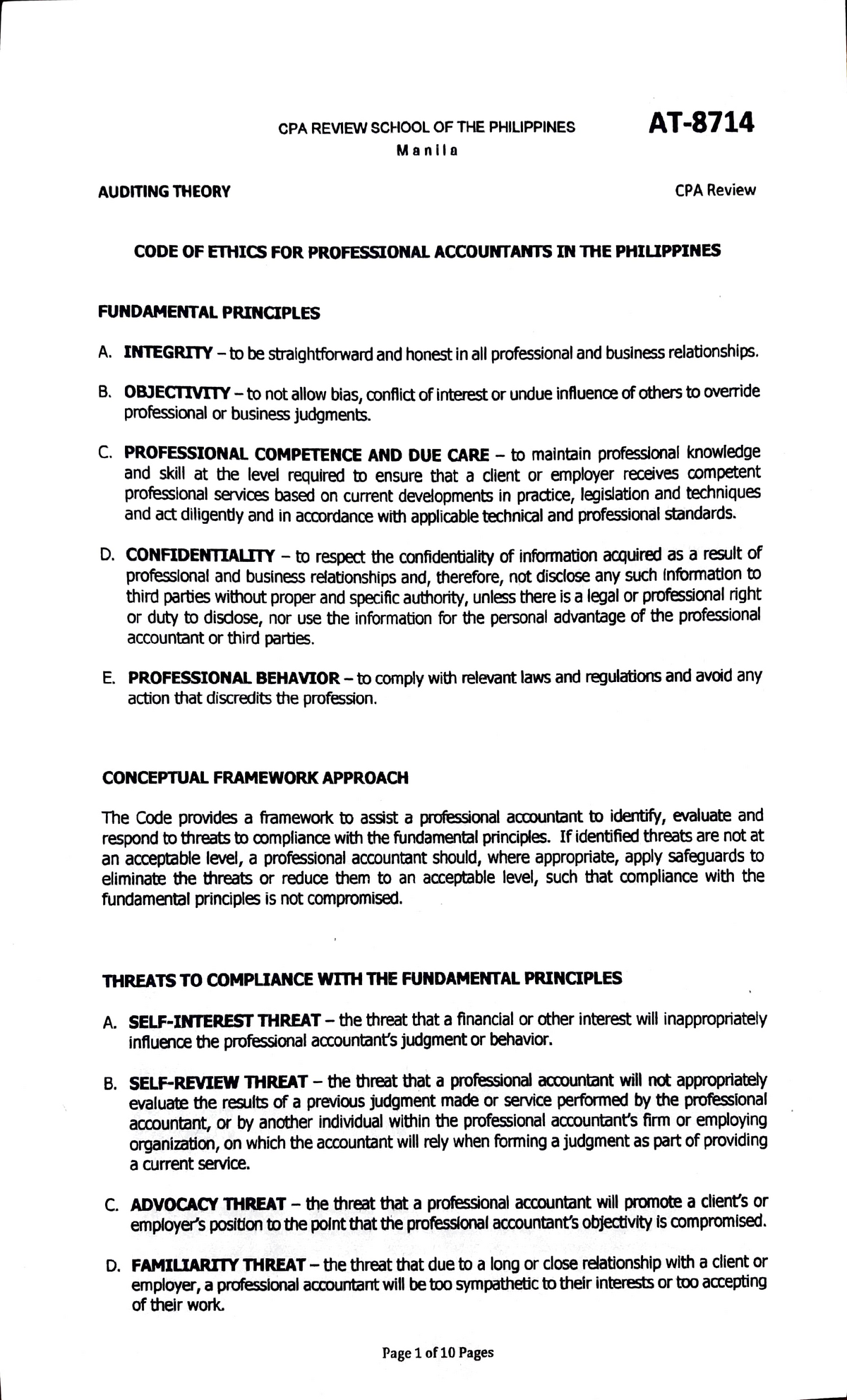 Auditing Theory Notes - Accountancy - Studocu