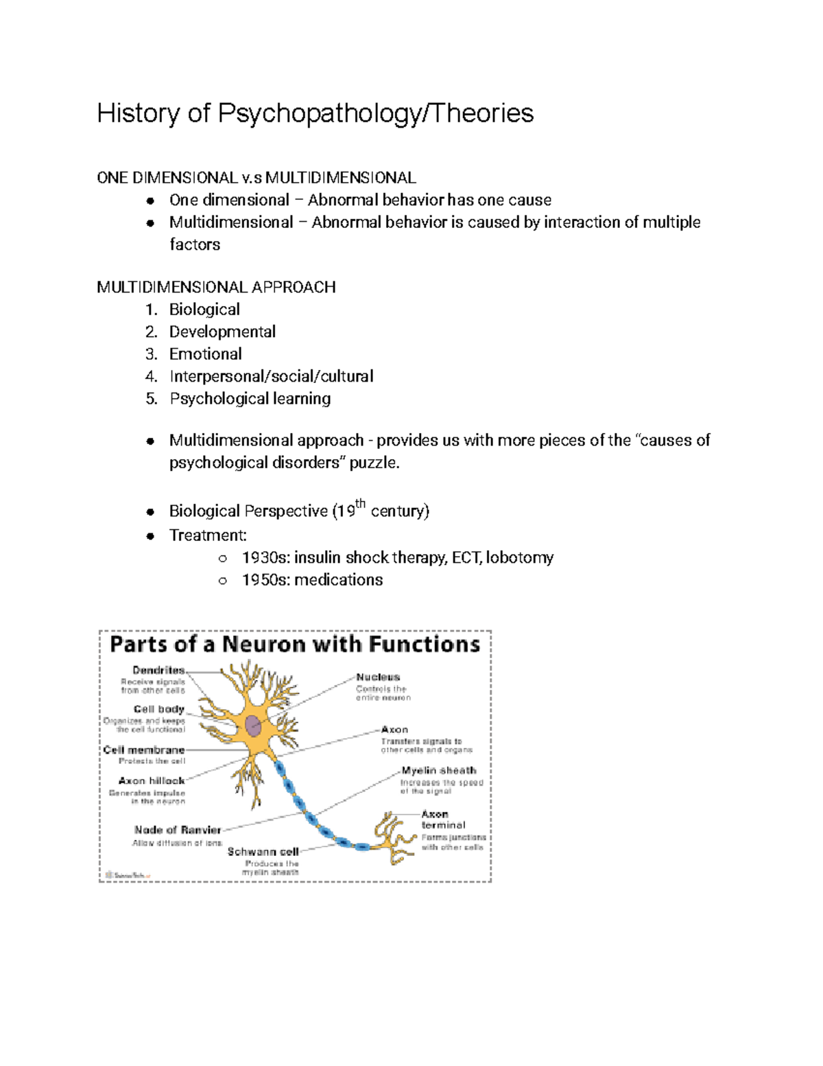 Psychopathology - Exam Ch. 1-3 Review - History Of Psychopathology ...