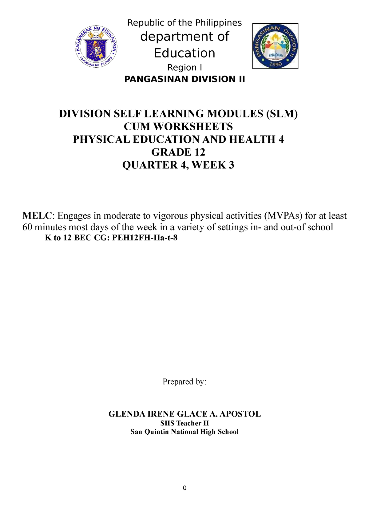 3 Division Self Learning Modules Peh 4 Week3 Division Self Learning Modules Slm Cum 0978