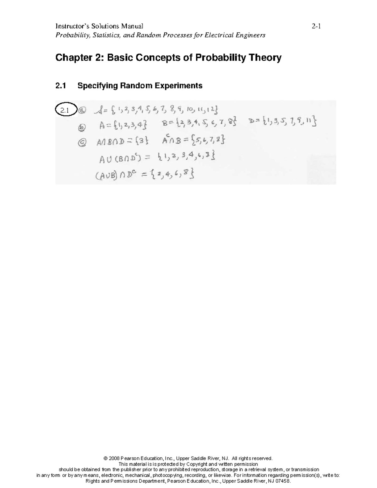 Chapter 02 Solutions v1 - Probability, Statistics, and Random Processes ...