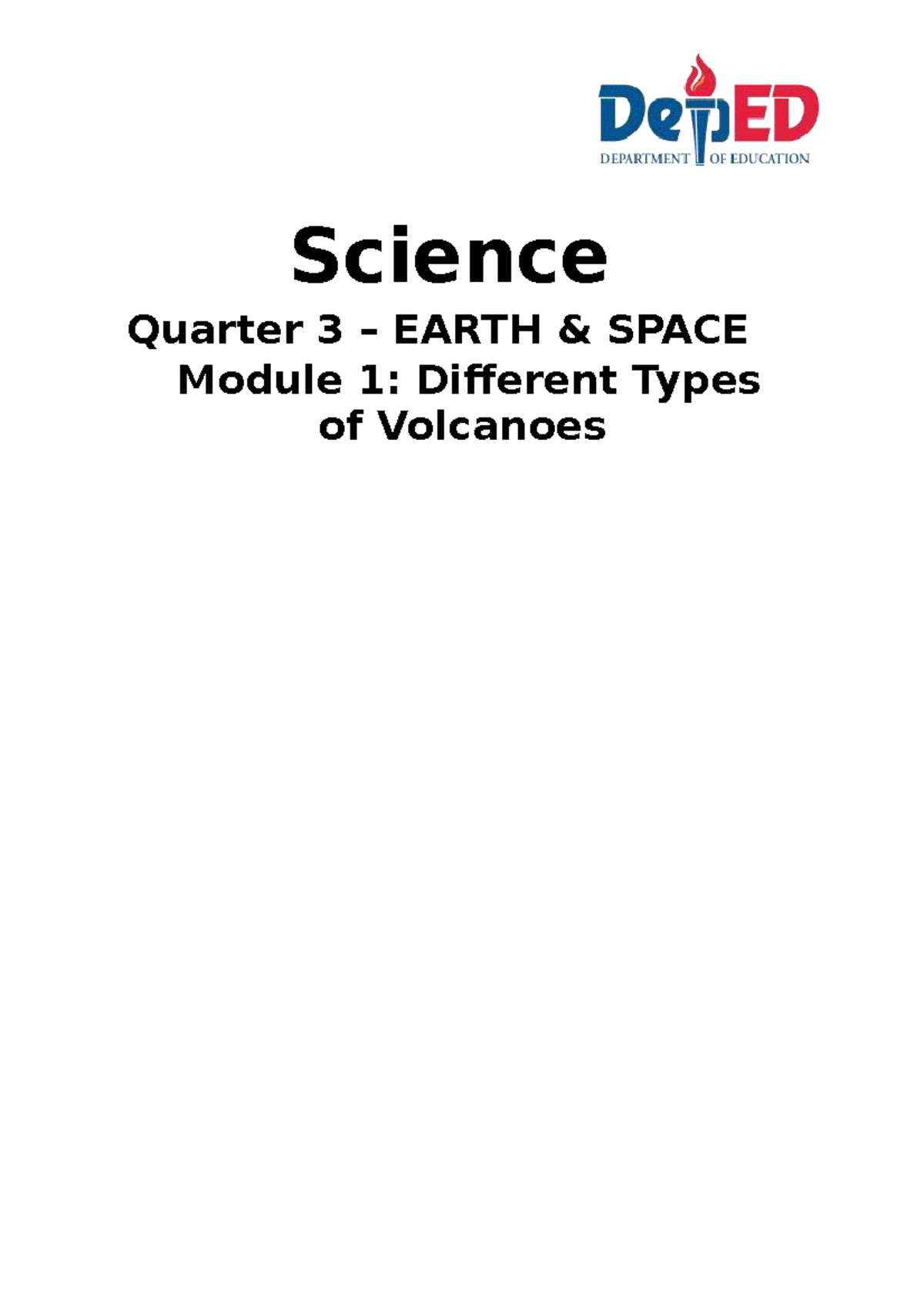 Module 1 3rd quarter 032641 - Science Quarter 3 – EARTH & SPACE Module ...