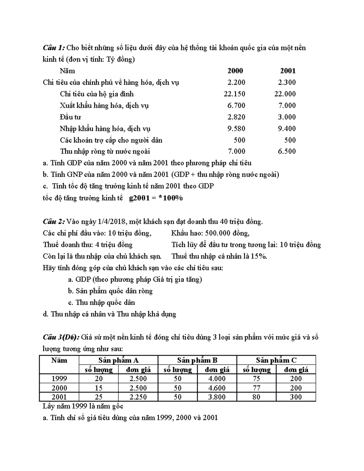 7. Các Phương Pháp Thay Thế Trong Tính GDP Thực