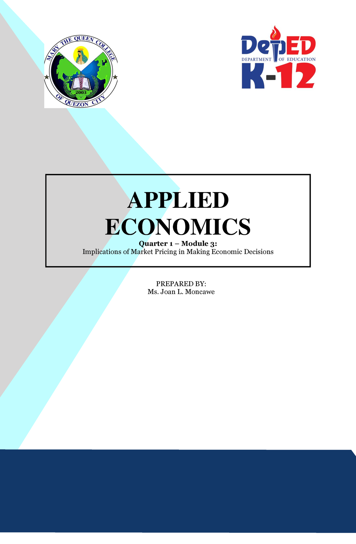 Q1- Applied ECON- Module 3 - \ APPLIED ECONOMICS Quarter 1 – Module 3 ...