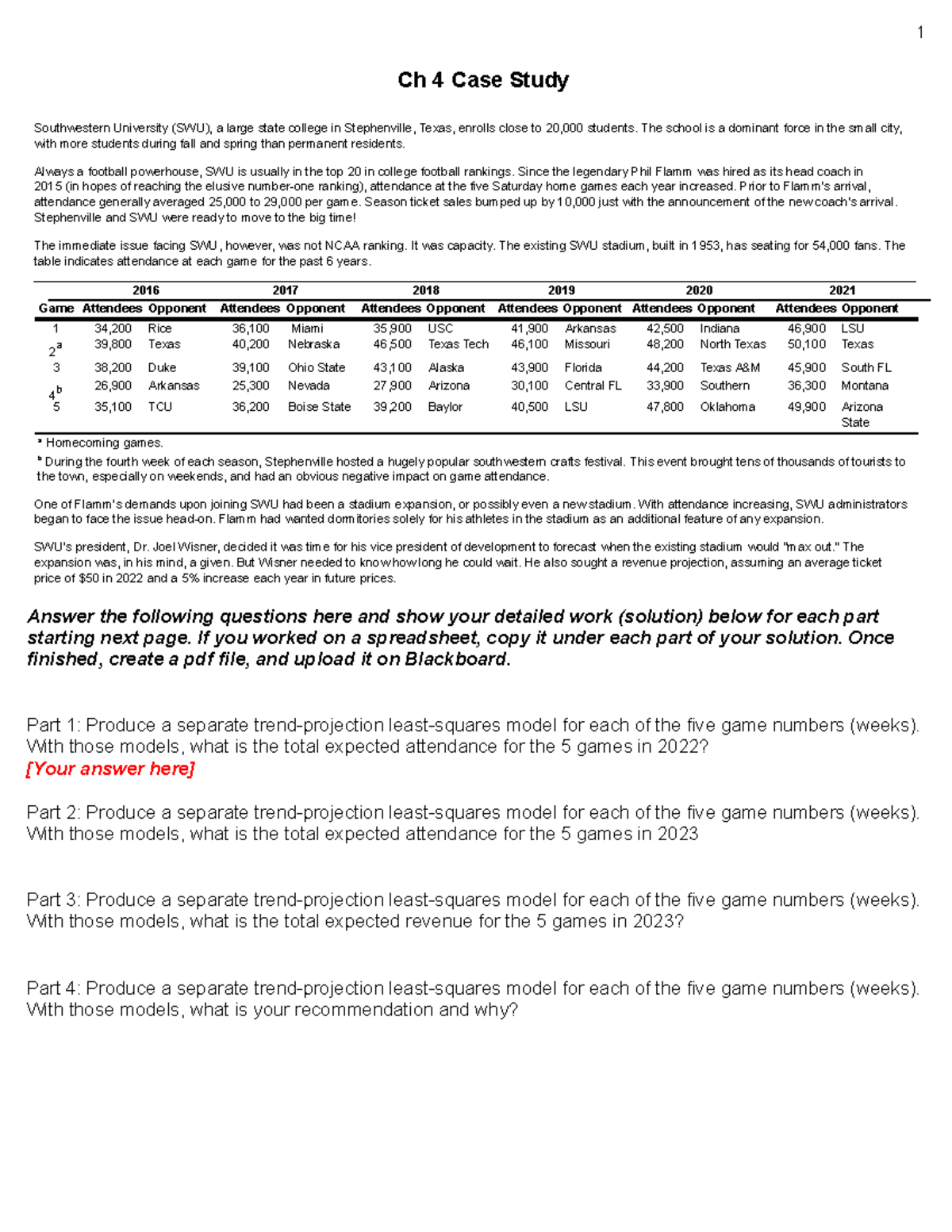 the state university experience case study answers