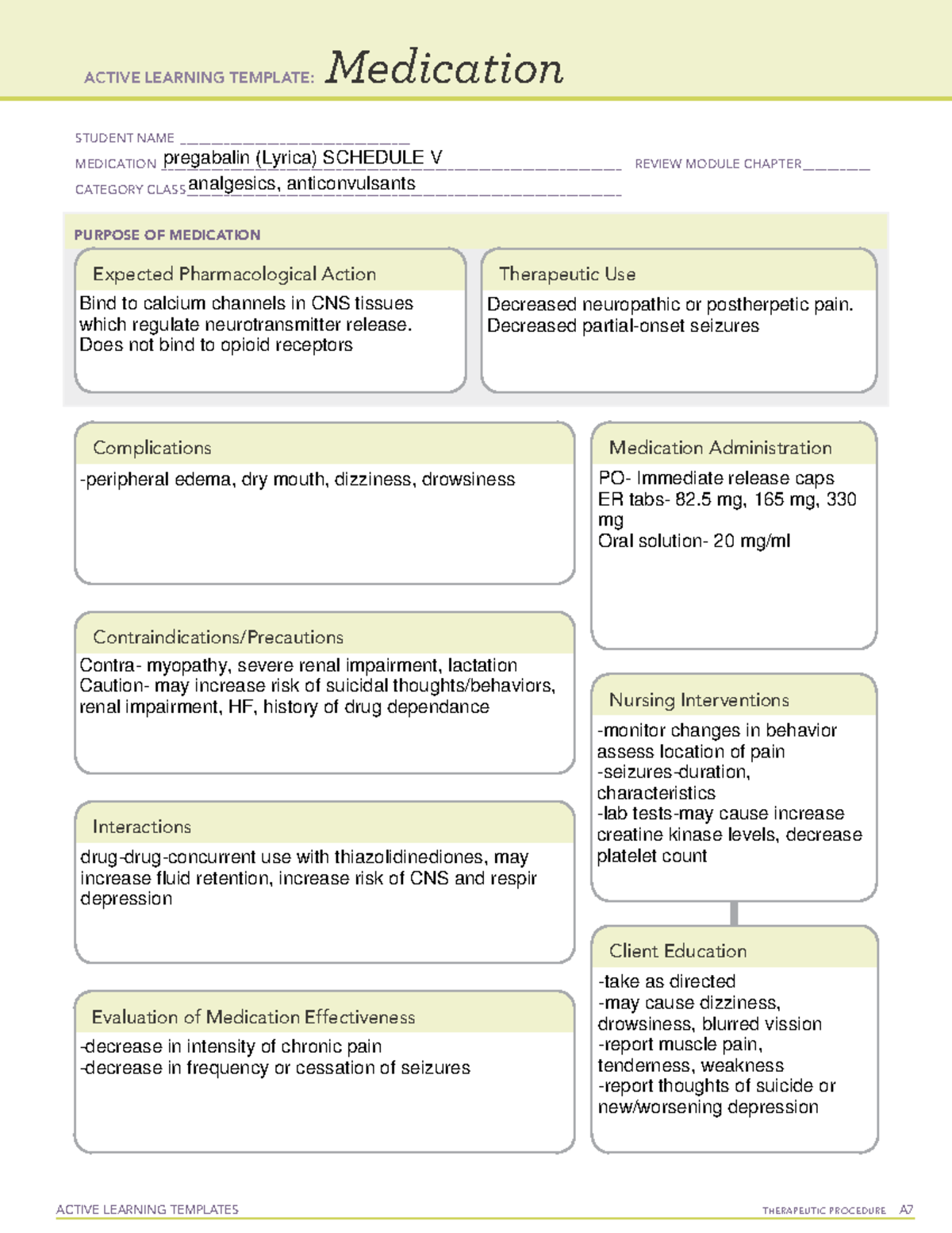 pregablin-lyrica-med-sheets-active-learning-templates-therapeutic-procedure-a-medication