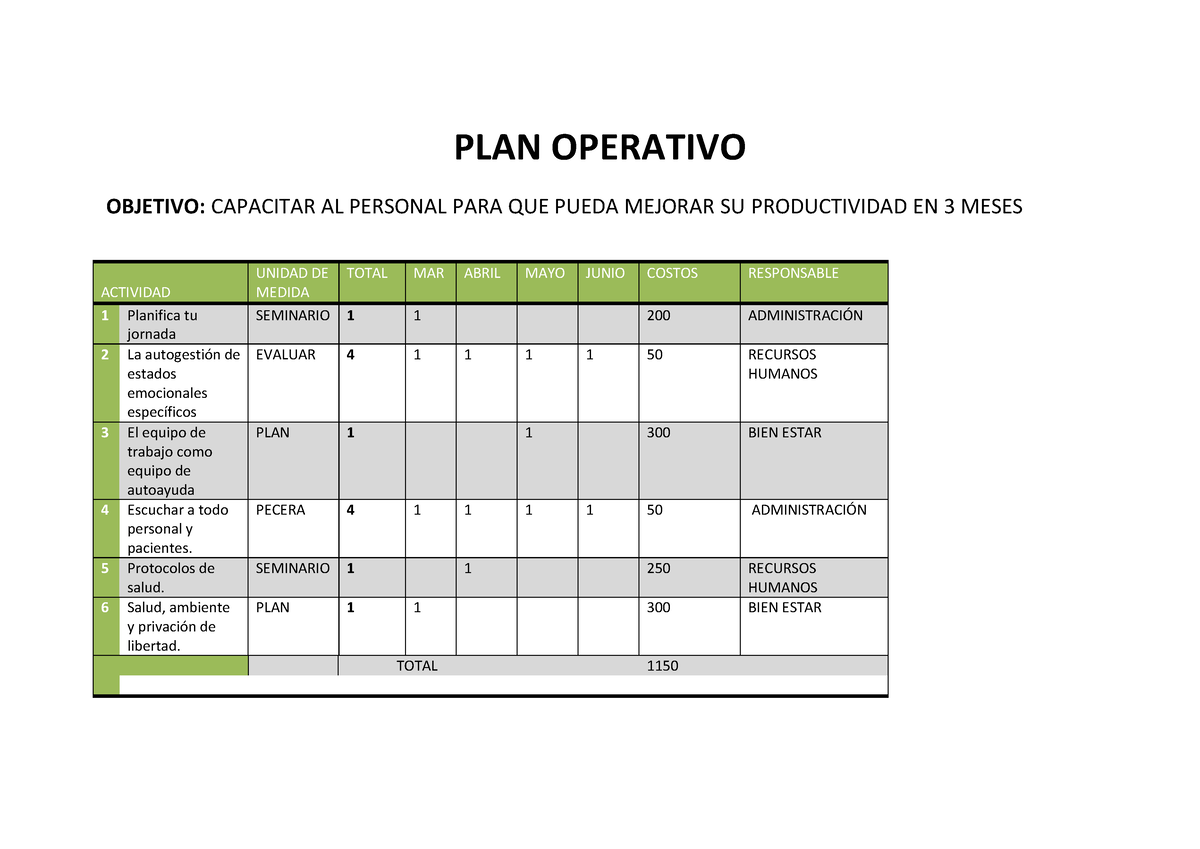 Plan Operativo Anual 5 Puntos Para Crear Tu Poa Con E