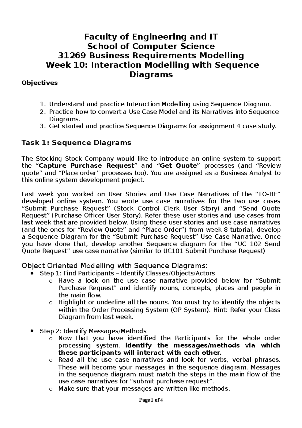 Week 10LTut tasks - Faculty of Engineering and IT School of Computer ...