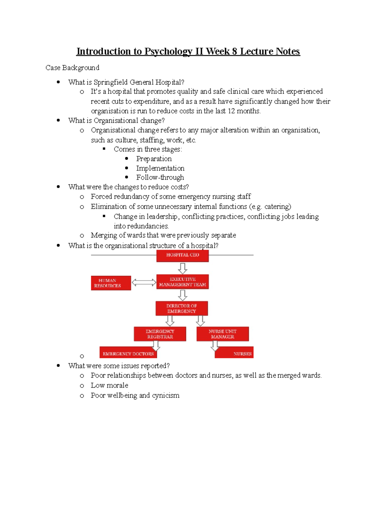 Introduction To Psychology II Week 8 Lecture Notes - What Is ...