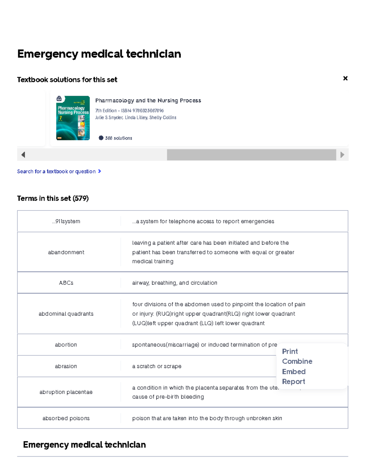 Emergency medical technician Flashcards Quizlet Emergency medical