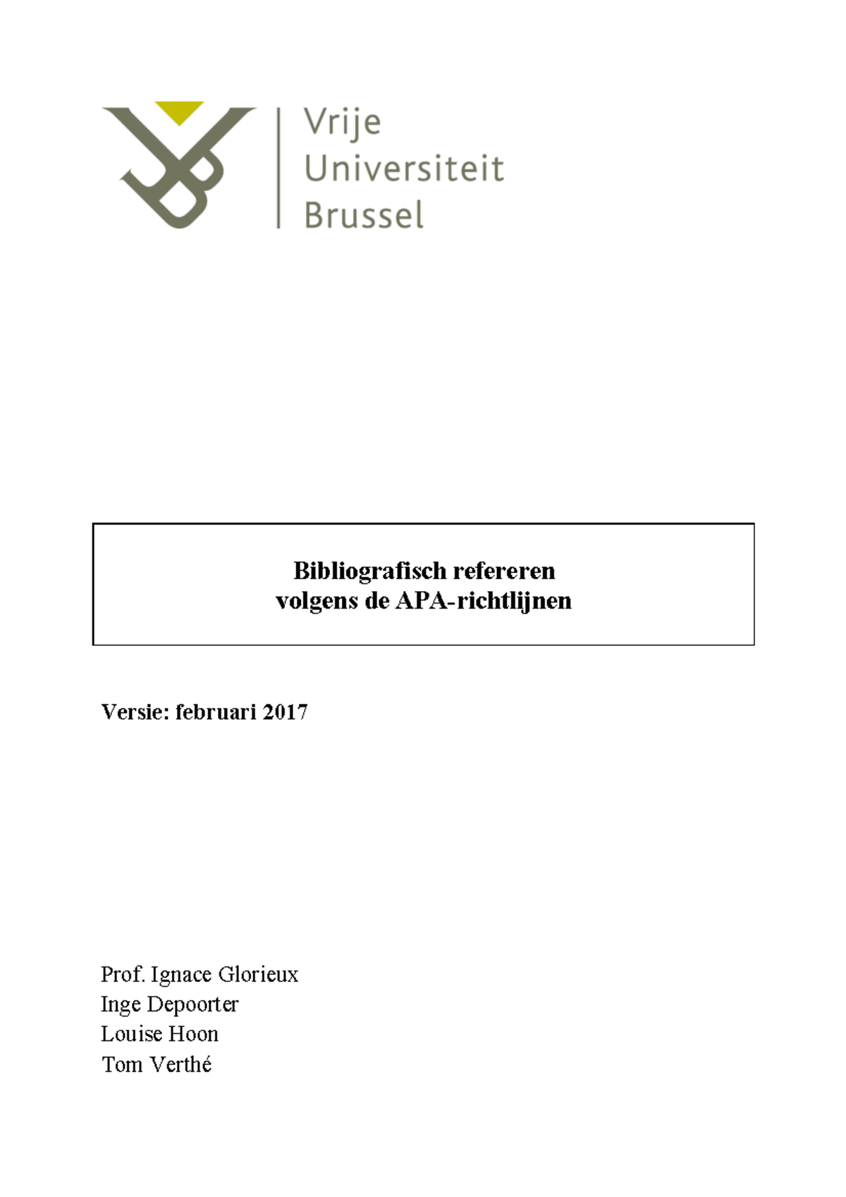 Handleiding bibliografisch refereren - Bibliografisch refereren volgens ...
