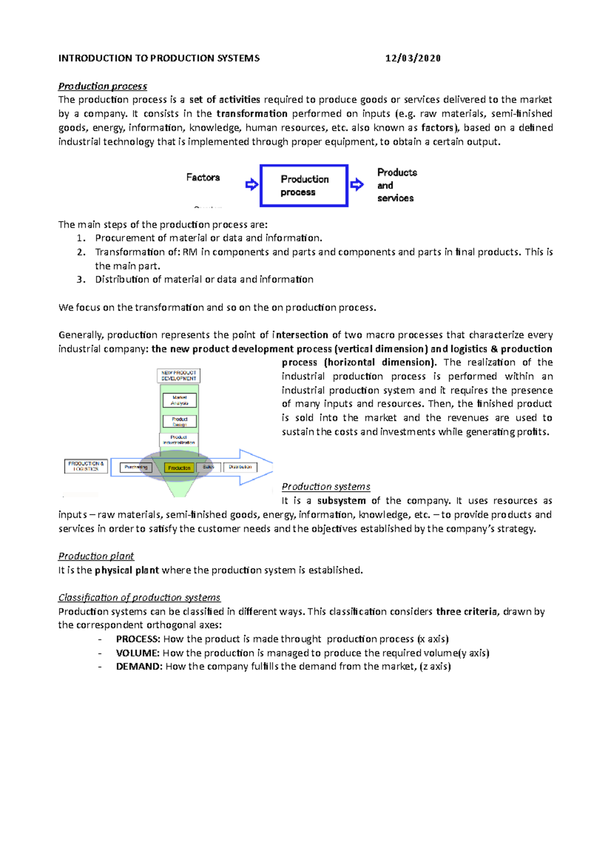 Introduction To Production Systems - INTRODUCTION TO PRODUCTION SYSTEMS ...