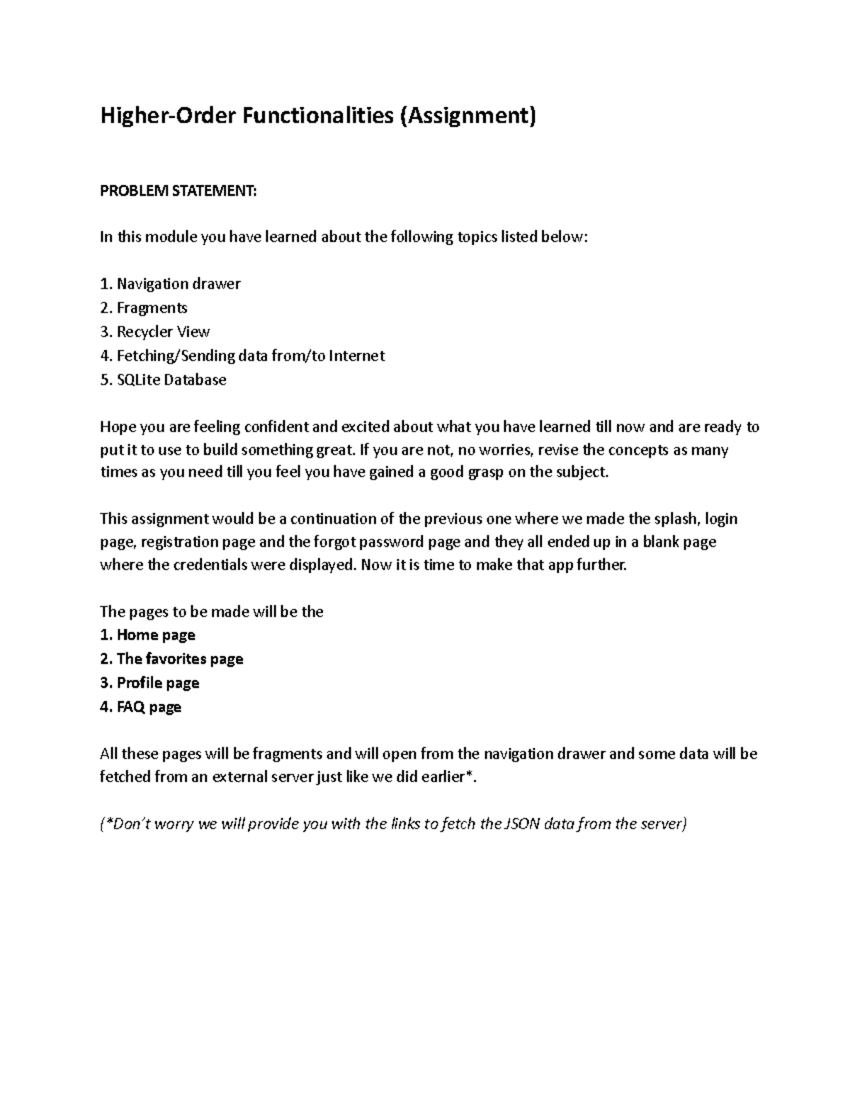 Android Module 4 Assignment updated - Higher-Order Functionalities ...