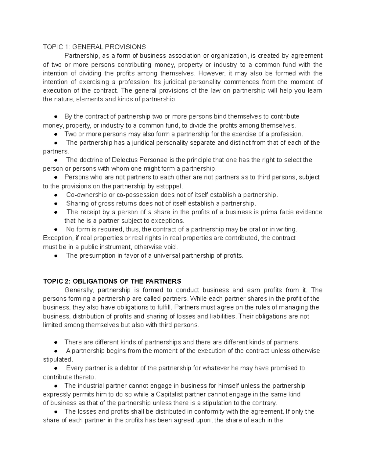 Business Law and Regulation Reviewer TOPIC 1 GENERAL PROVISIONS
