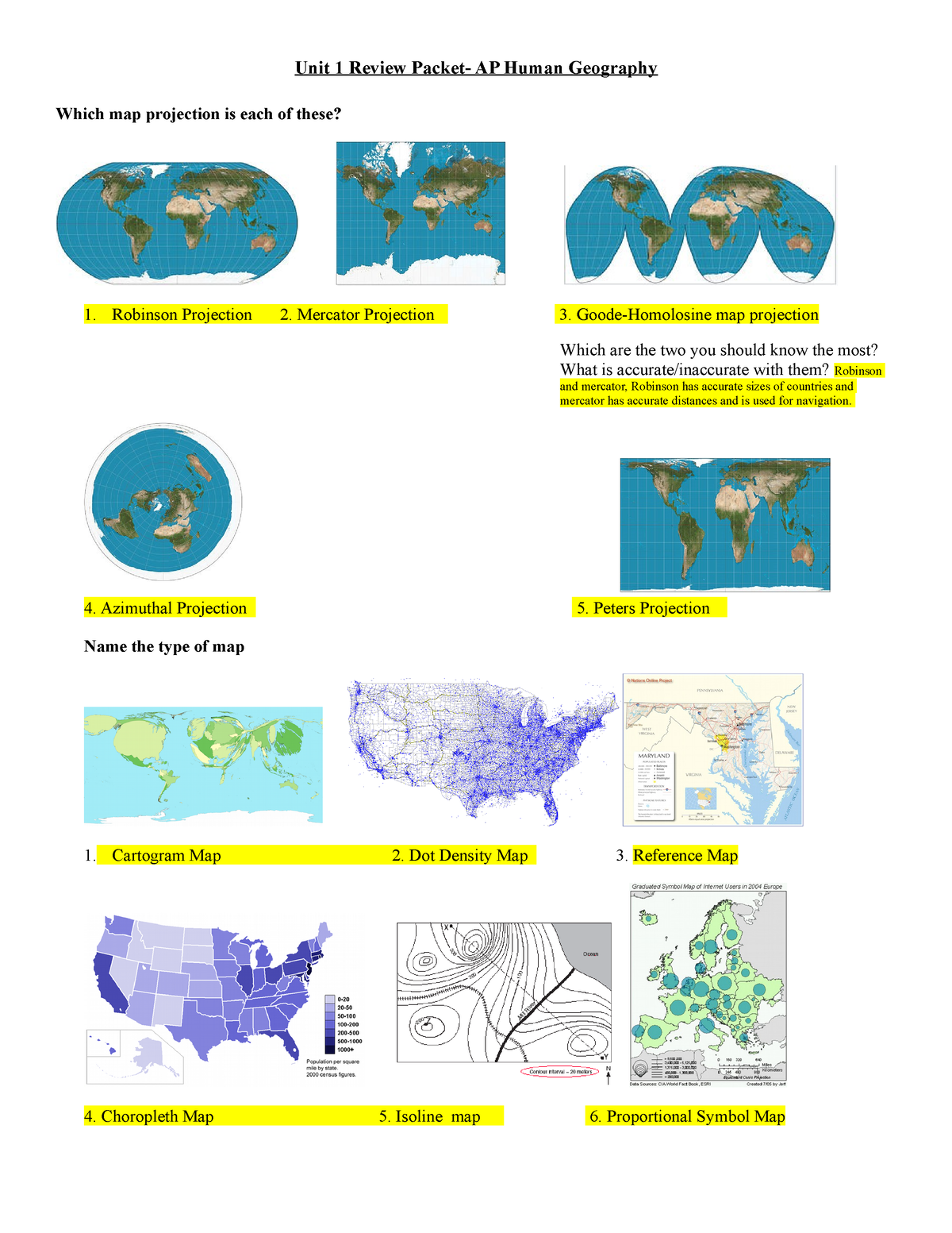 Unit+1+Review+Packet - Unit 1 Review Packet- AP Human Geography Which ...