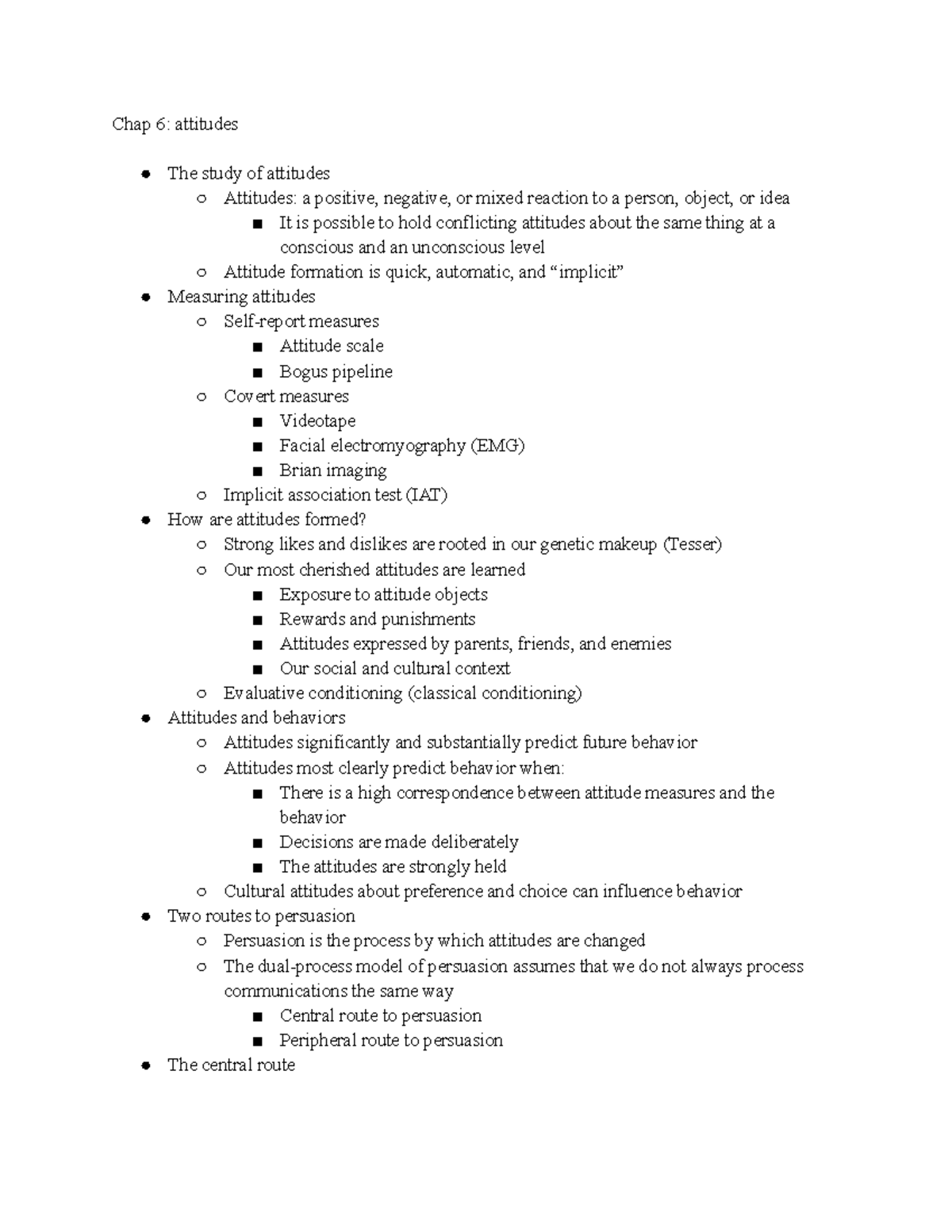 Chap 6 - attitudes - Chap 6: attitudes The study of attitudes Attitudes ...