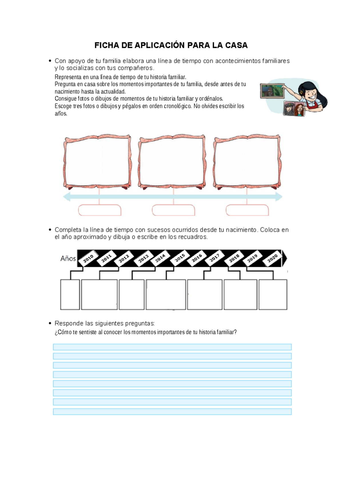 Ficha DE Aplicación PARA LA CASA martes personal social - FICHA DE ...