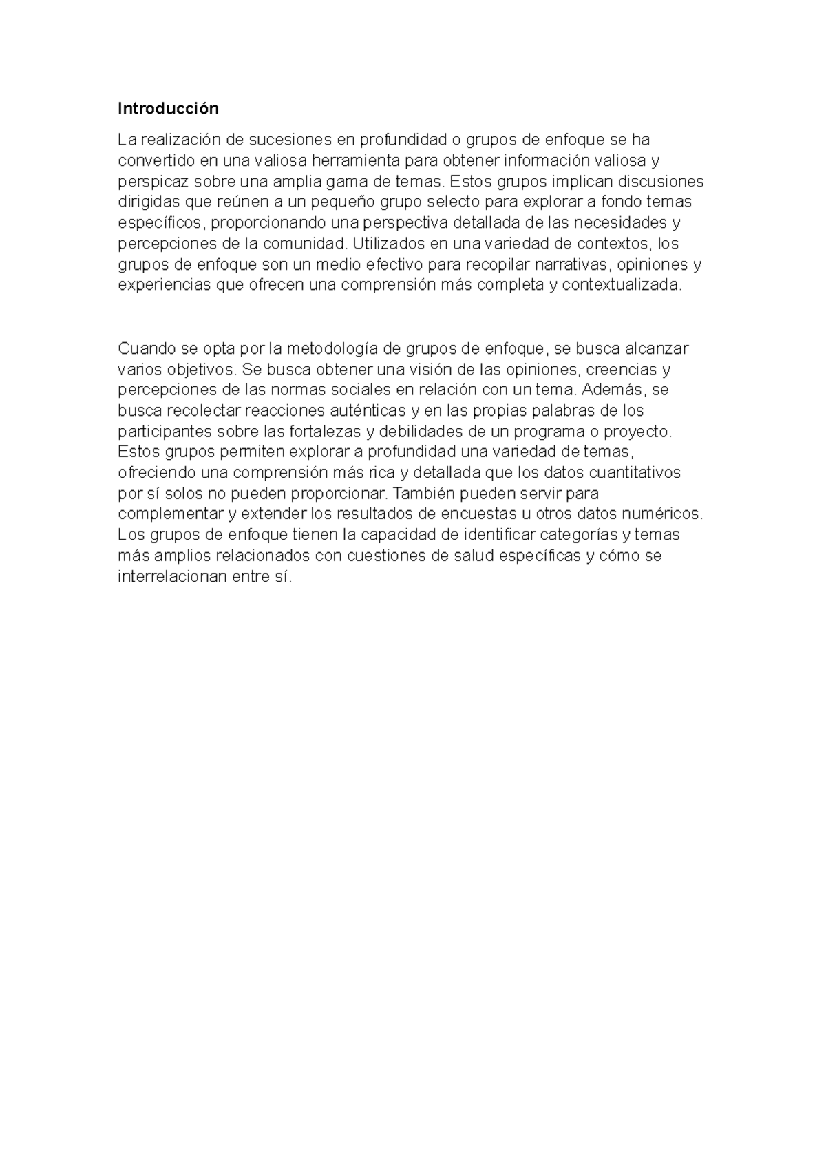 Sucesiones - Introducción La realización de sucesiones en profundidad o ...