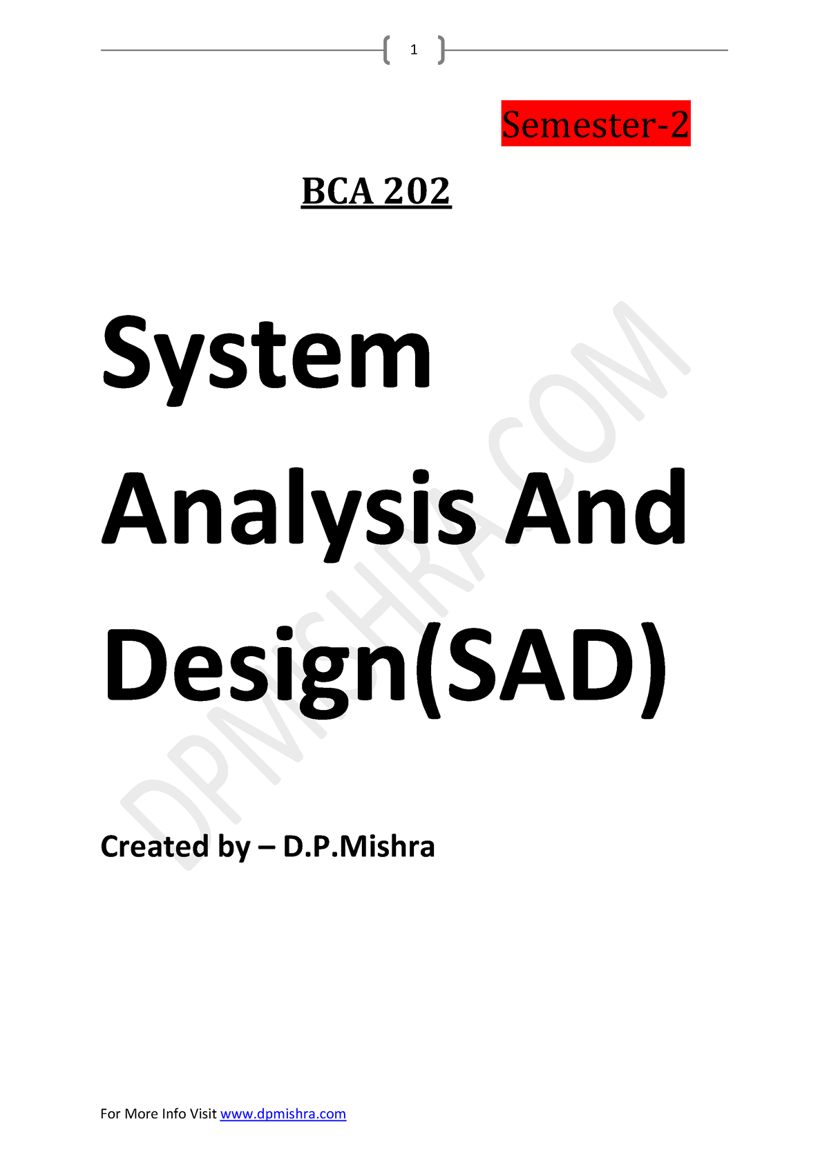 system-analysis-and-design-notes-for-bca-2nd-semester-vbspu-semester