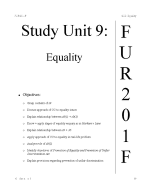 FUR2601 SU1 Introduction to the Constitution and the Bill of Rights 1 ...
