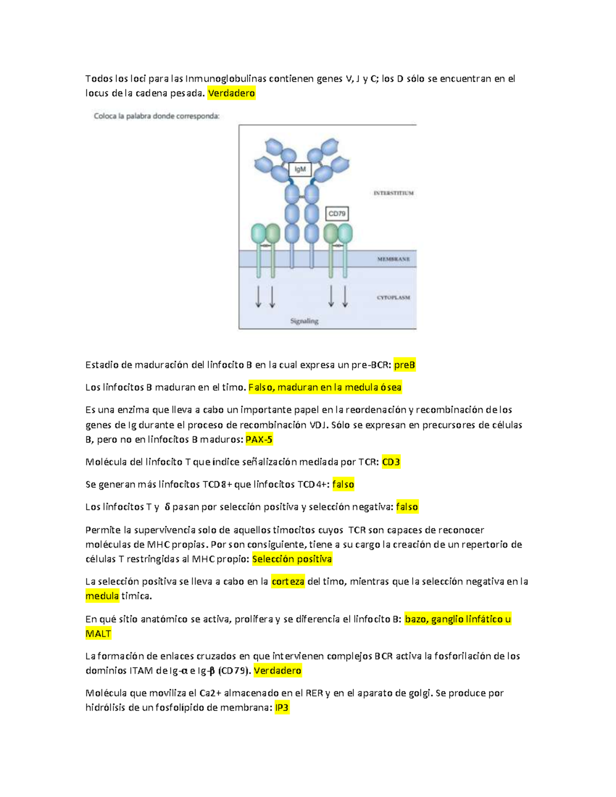 Preguntas De Repaso De Inmunología Médica Tercer Año - Todos Los Loci ...