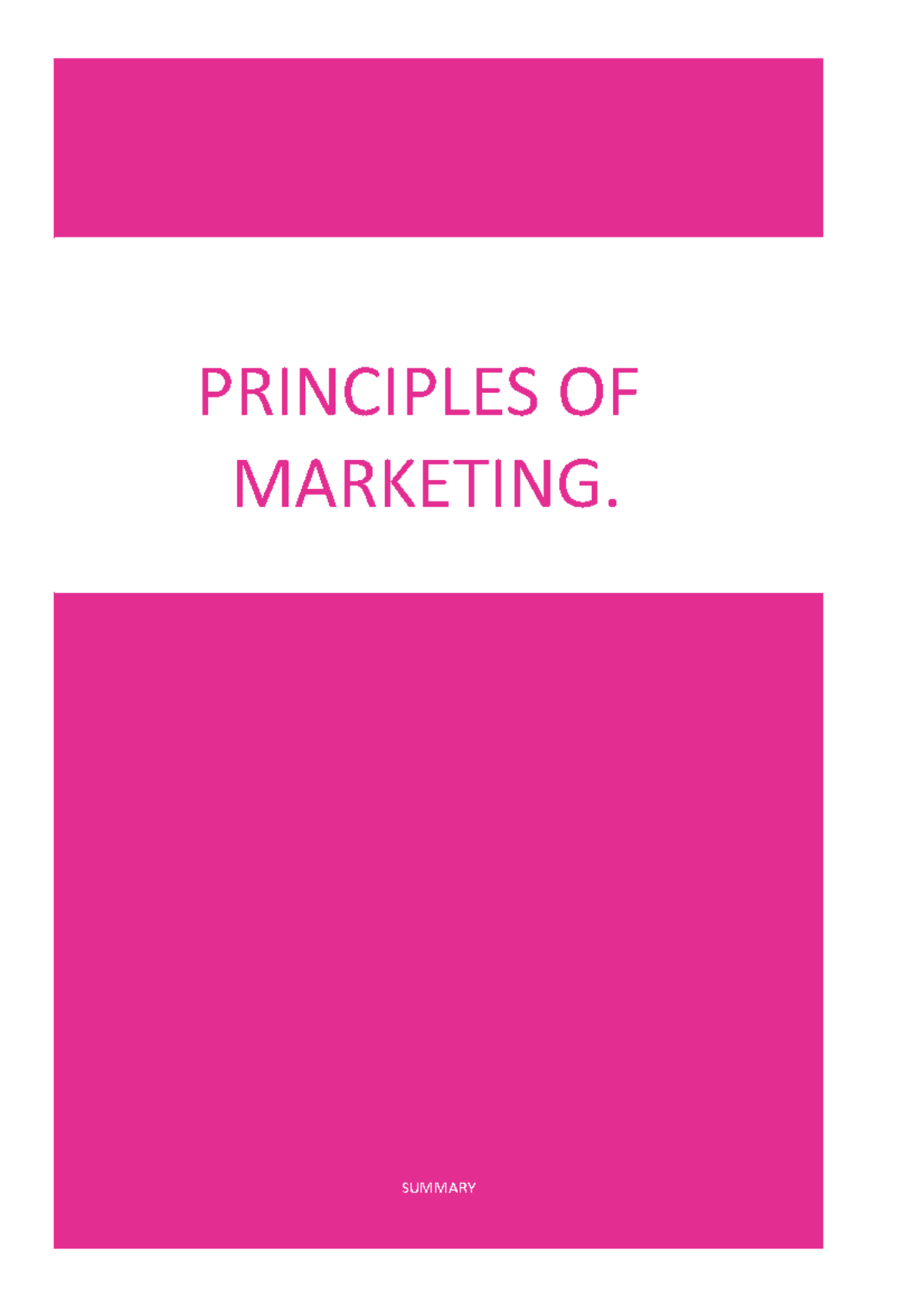 Mktg10001 h1 notes full summary - SUMMARY PRINCIPLES OF MARKETING ...