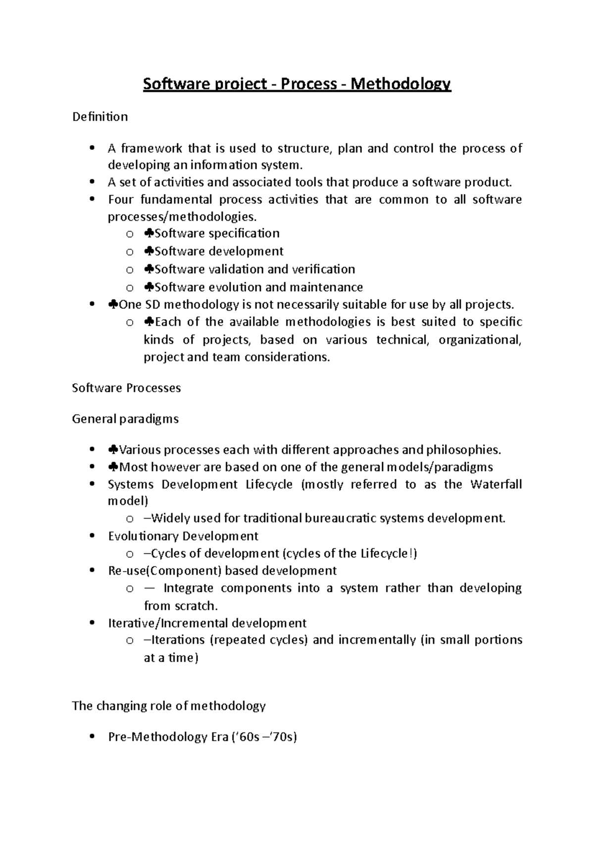Software project - Process - Methodology - Software project - Process ...