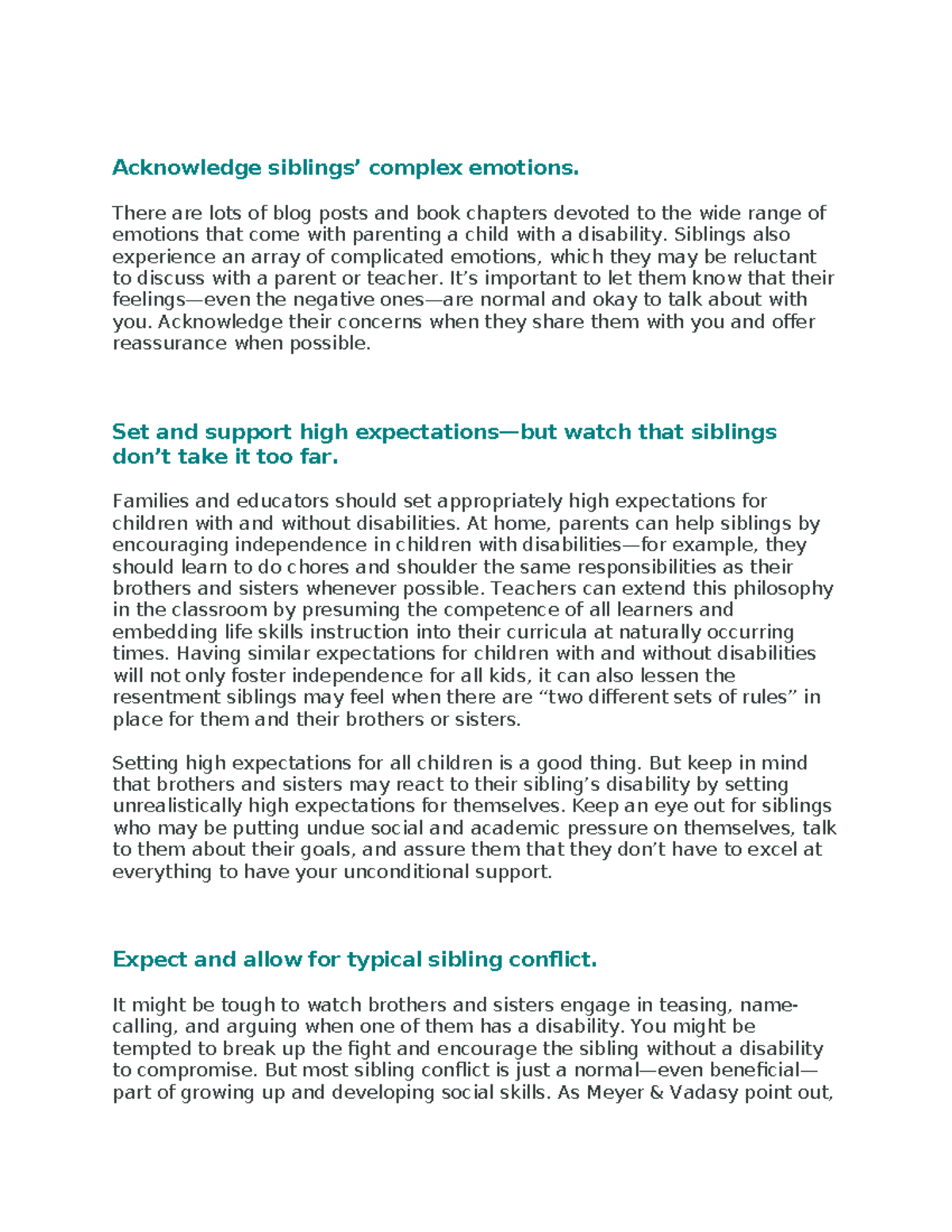 Sibling Support - Acknowledge siblings’ complex emotions. There are ...