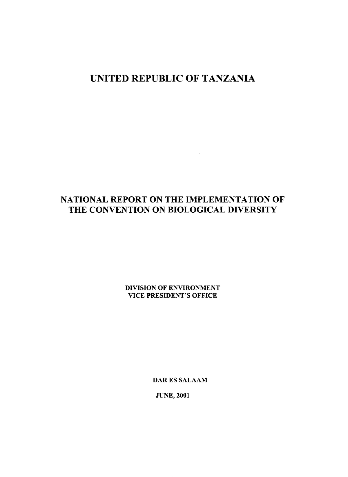 Major Environmental Problems In Tanzania