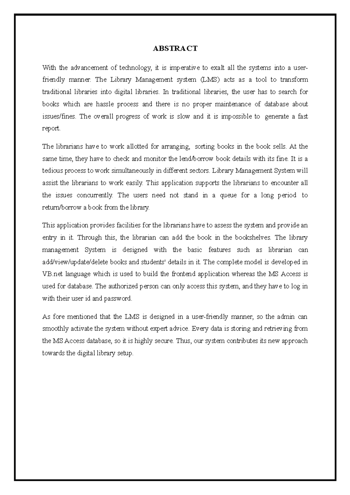 Studoec - notes - ABSTRACT With the advancement of technology, it is ...