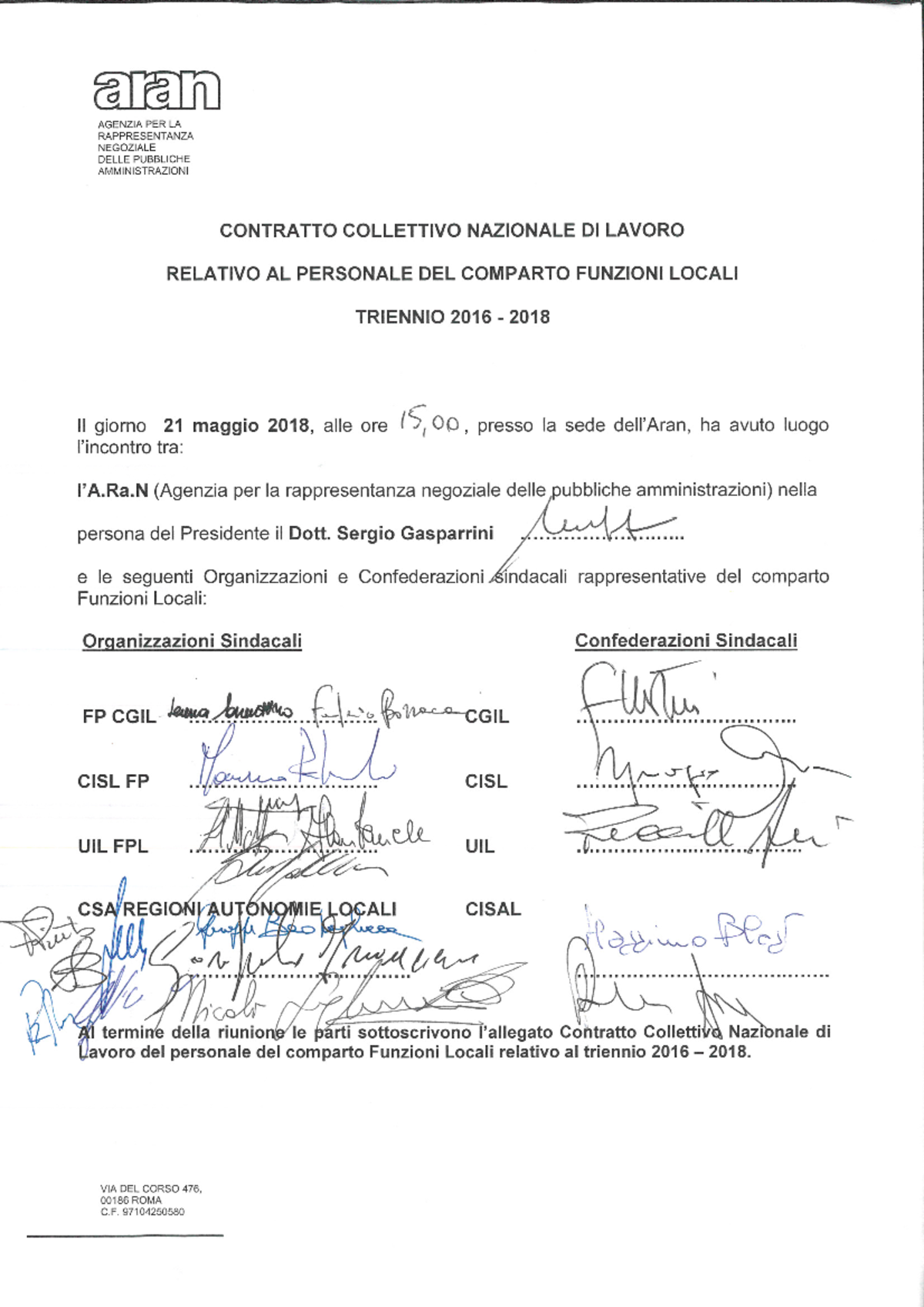 CCNL Funzioni Locali 21 Maggio 2018 Definitivo Sito - Contratto ...