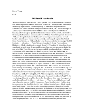 7 William Henry Vanderbilt - Edna Vanhorn CS 4 William Henry Vanderbilt ...