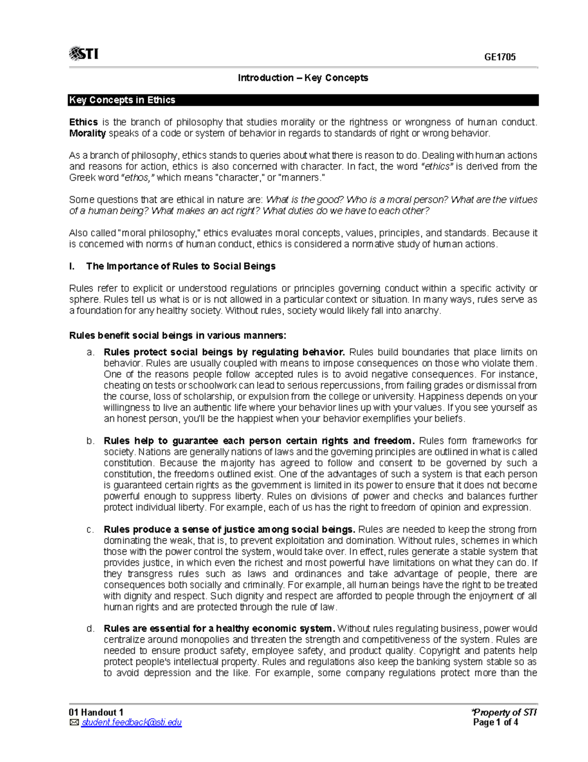 01 Handout 1(13) - About finacial reporting - 01 Handout 1 *Property of ...