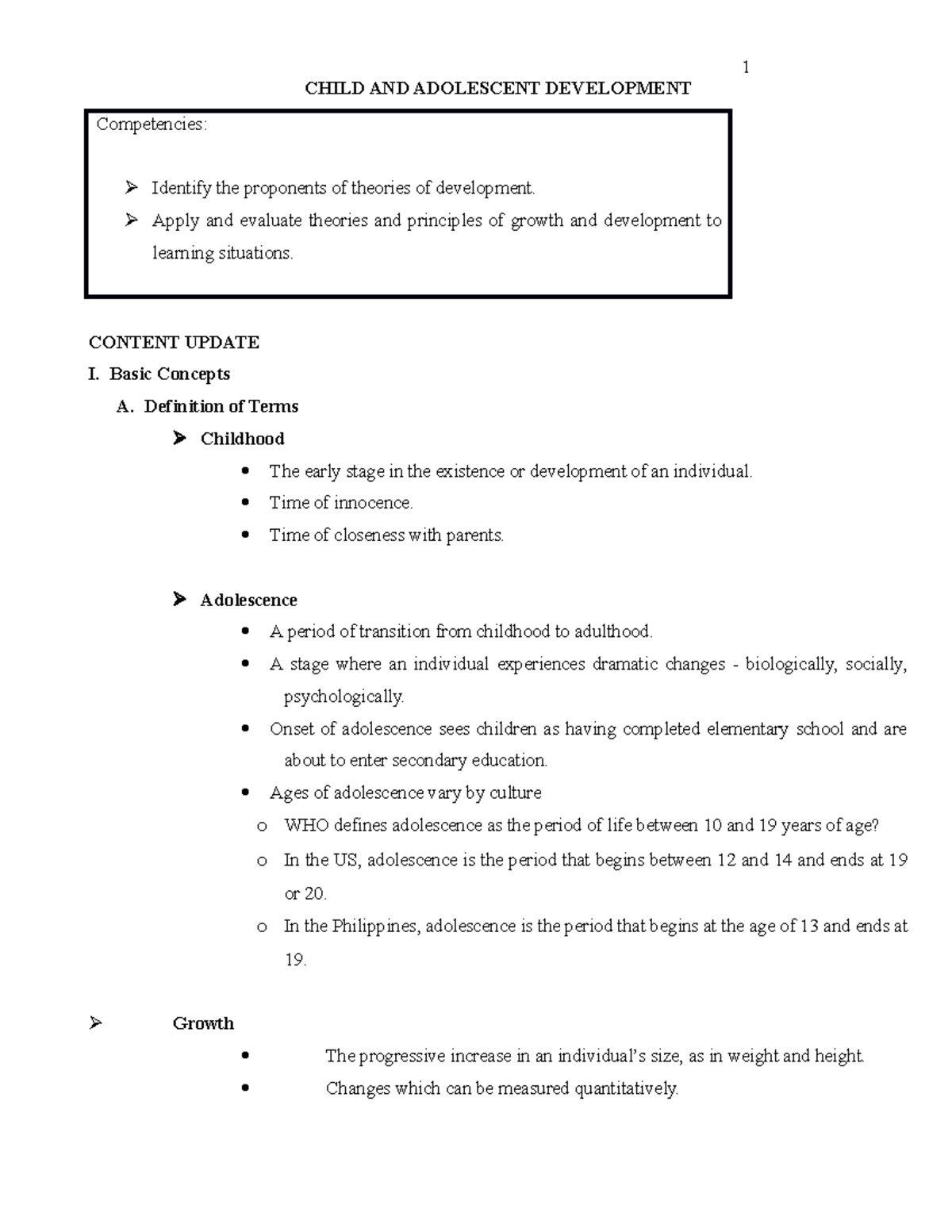 Child-and-Adolescent-Development Review Jan-2011 - CHILD AND ADOLESCENT ...