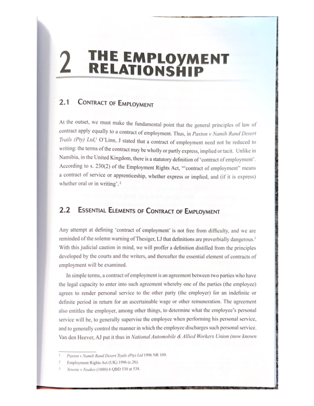 Relationship - employment law notes - Employment Law - Studocu
