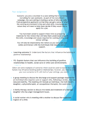 UNIT 5 - NOTES OF UNIT 5 - UNIT 5- 21/09/ Meeting individual care and ...