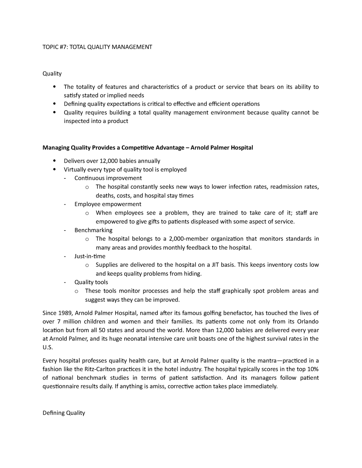 quality management thesis topics