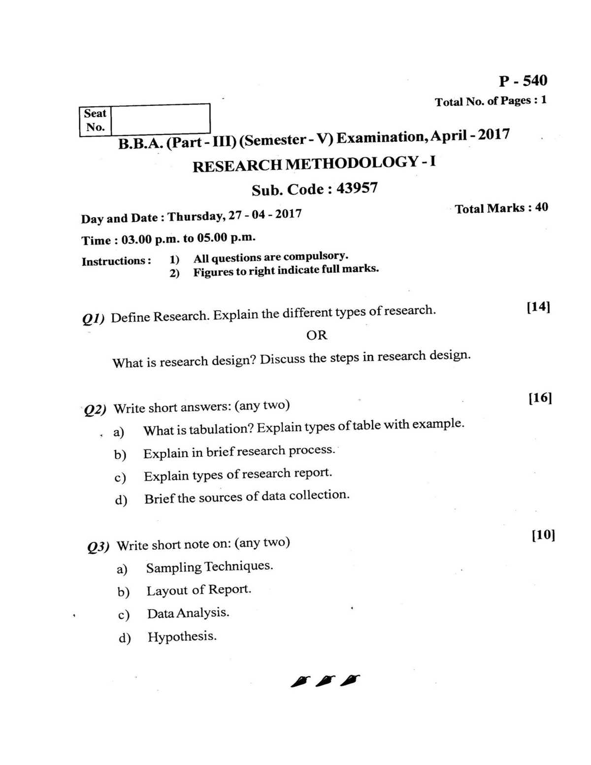 business research methodology final exam questions and answers doc