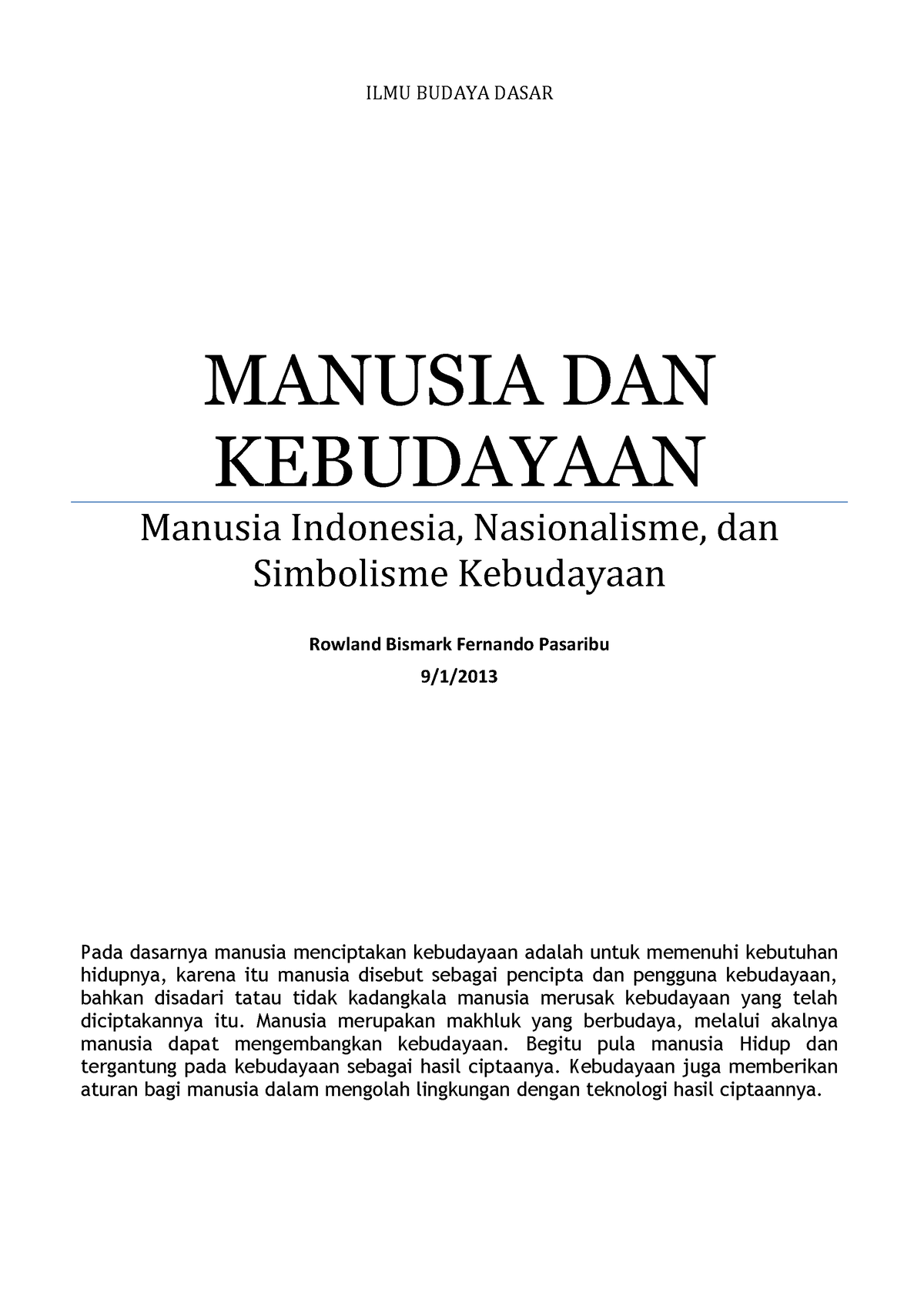 Bab 02 Manusia Dan Kebudayaan 1 - ILMU BUDAYA DASAR Manusia Indonesia ...