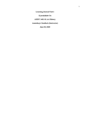 Ahist 1401 LJ 4 - ffdfdf - University of People AHIST 1401 Learning ...