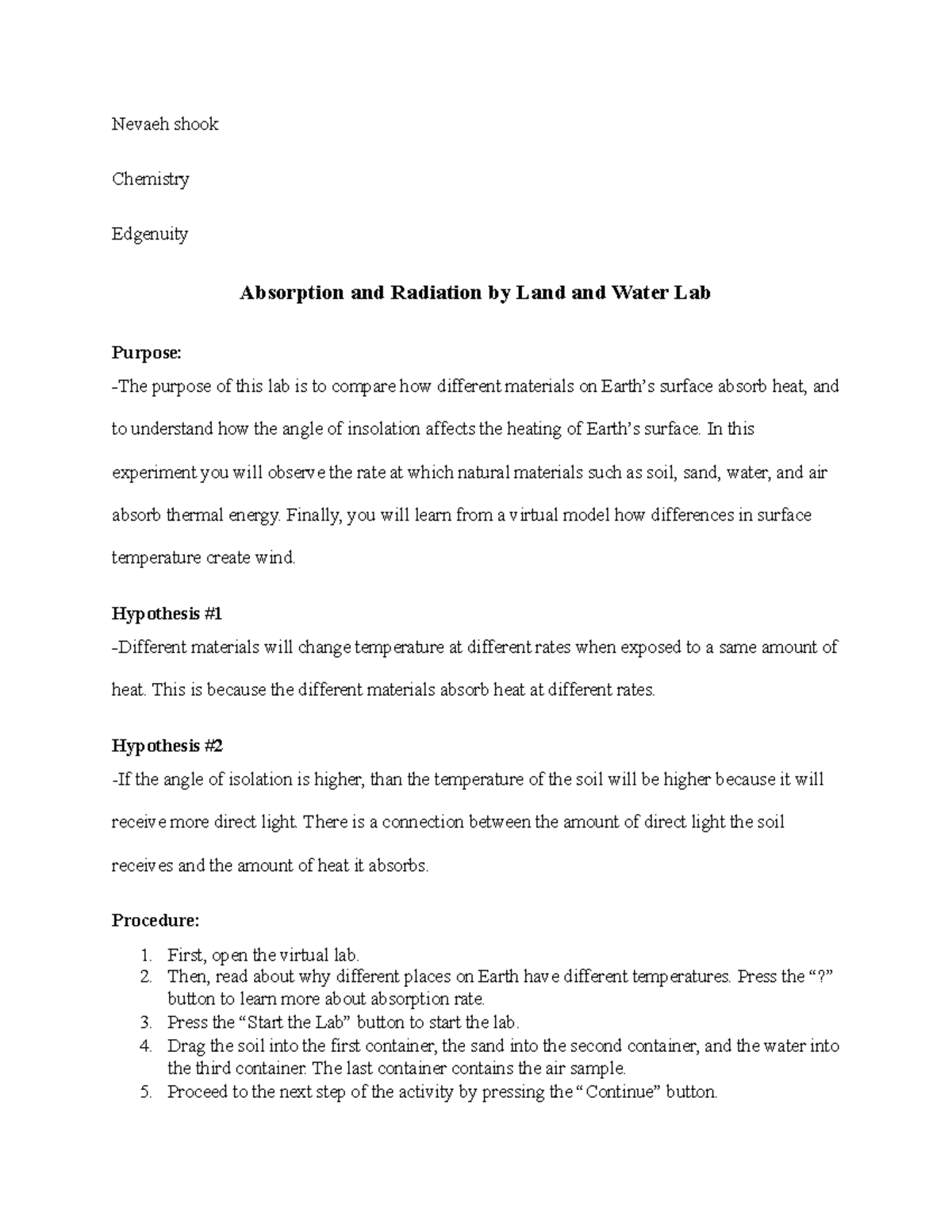 FILE 1718 copy chem lab report Nevaeh shook Chemistry Edgenuity