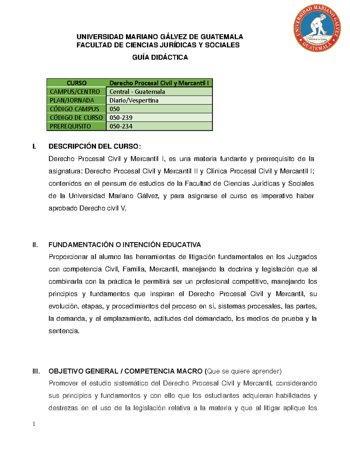 050 239 Derecho Procesal Civil Y Mercantil I Studocu