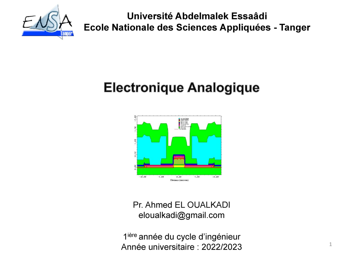Tec Cours Delectronique Analogique Université Abdelmalek Essaâdi Ecole Nationale Des 4632